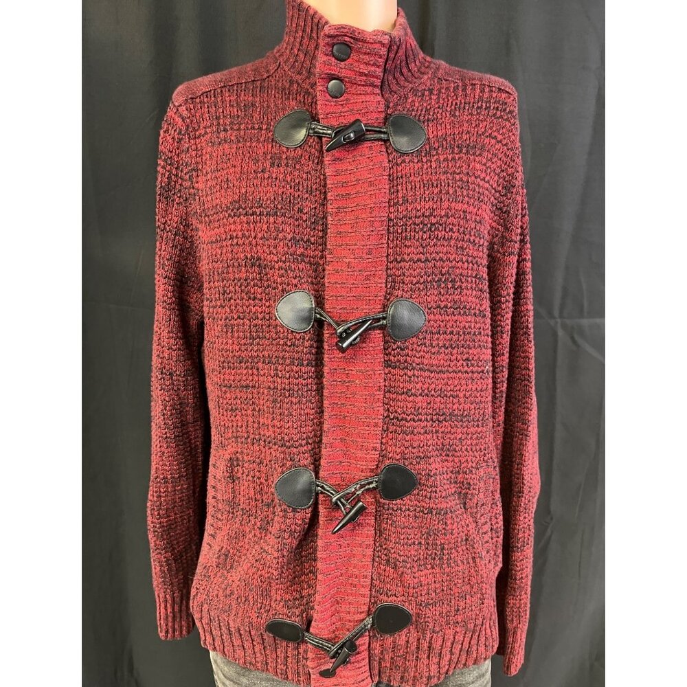 Express Men's Red Sweater/Knitted/Zip Up Sized M SKU 4097